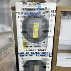 brand new Electrolux 4.4 cu. ft. Stacked Washer and 8.0 cu. ft. Gas Dryer Laundry Tower in White with LuxCare Wash, Energy Star