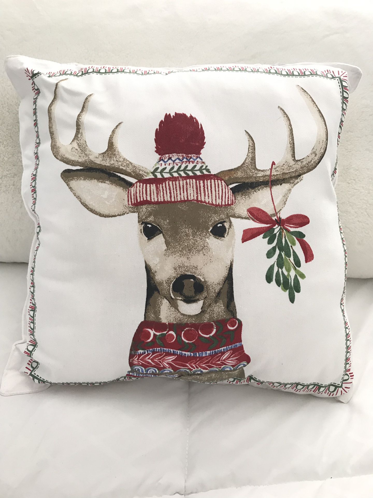 Reindeer decorative pillow NEW