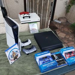 3 Combos Depending how Broke AsF You Are..  $480! Playstation 5 PS5 Slim 1TB Bundles. $260! 2020 PS4 Pro 1TB. $250! Xbox one S Bundles. Trade are welc