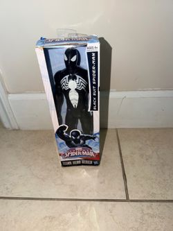 Marvel Titan Hero Series Black Suit Spider-Man 12" Figure New in Box