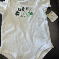 Newborn onesie St. Patty’s Day theme