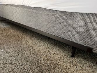 Queen Box Spring + Metal Bed Frame (with Wheels)
