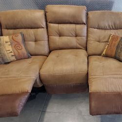 Beautiful, Elegant Luxury Upscale Double Recliner Sofa