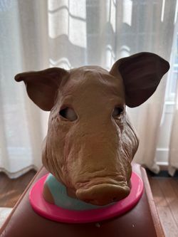 Realistic Pig Head Halloween Costume Mask