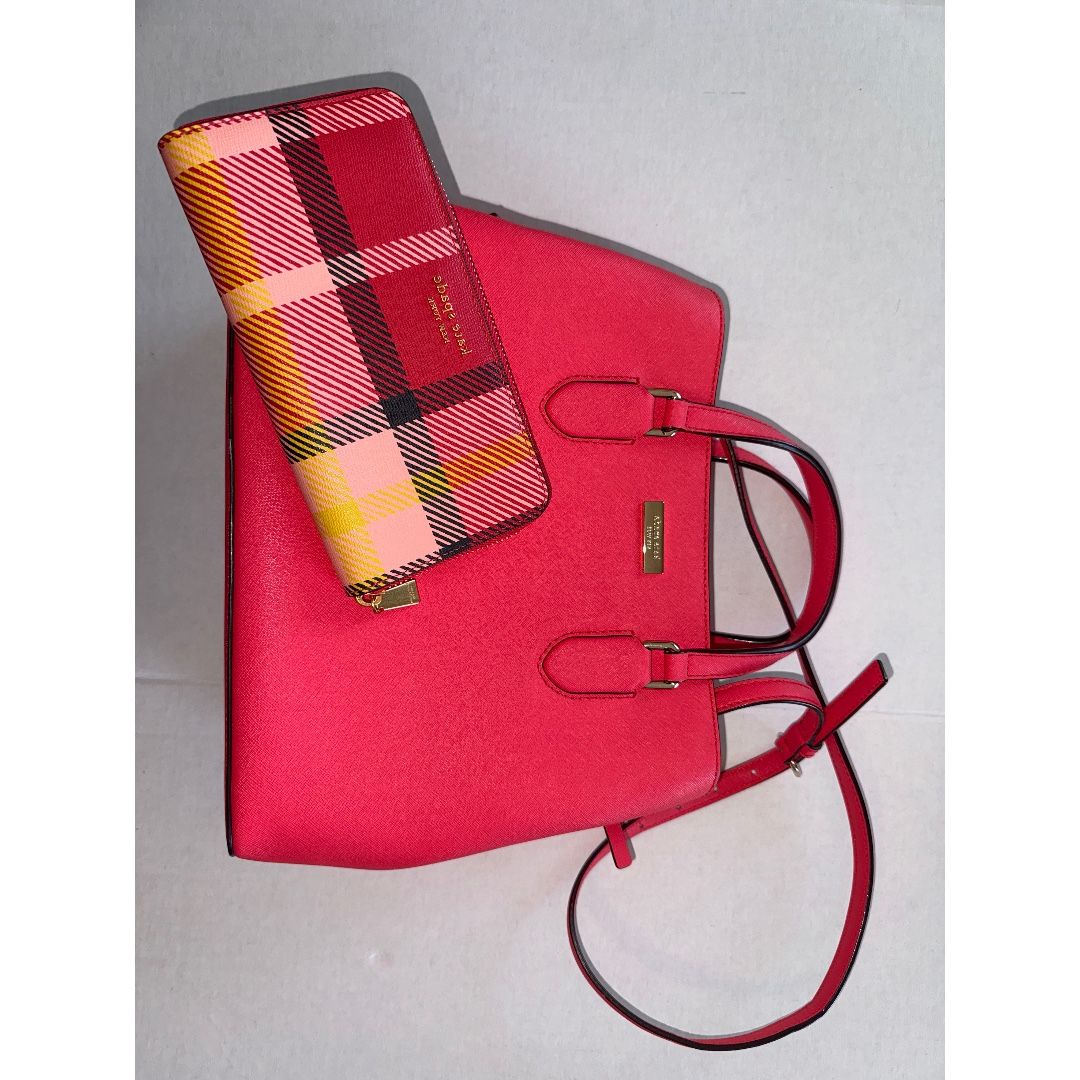 Kate Spade Laurel Way Evangelie S1008 And Morgan Museum Plaid Zip Wallet KE425
