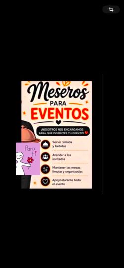 Meseras y meseros y servidoras de comida para todo tipo de fiestas