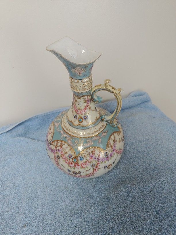 Hand Painted/Decorated Ewer. NICE