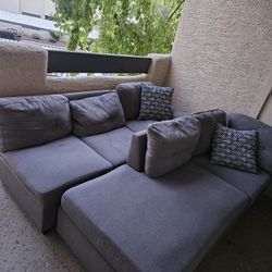 2 Piece Couch And Ottoman