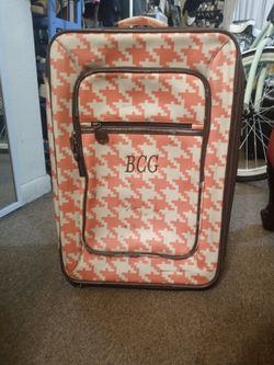 Pink Houndstooth Legally Blonde Suitcase