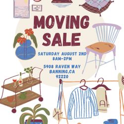 MOVING SALE 8/2/25