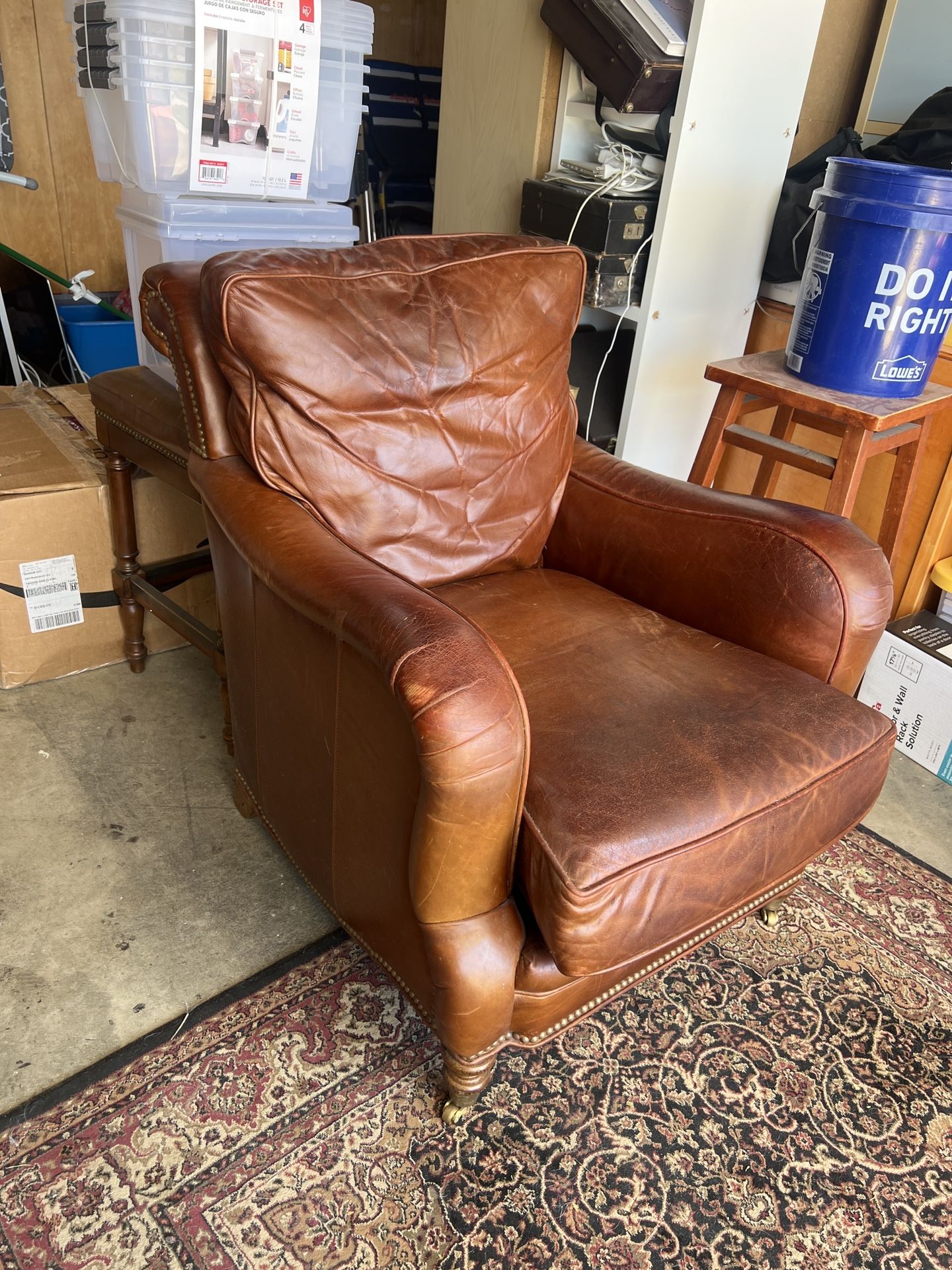 Brown Leather Armchair 