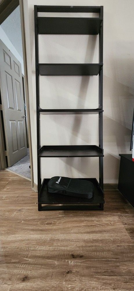 Wooden Ladder Shelf / Bookshelf - Rustic, Sturdy, Modern Home Decor, Storage Unit, Bookcase, Space-Saving