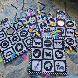 4 Black And White Crinkle Toys For Baby Baby Toys Newborn Toys