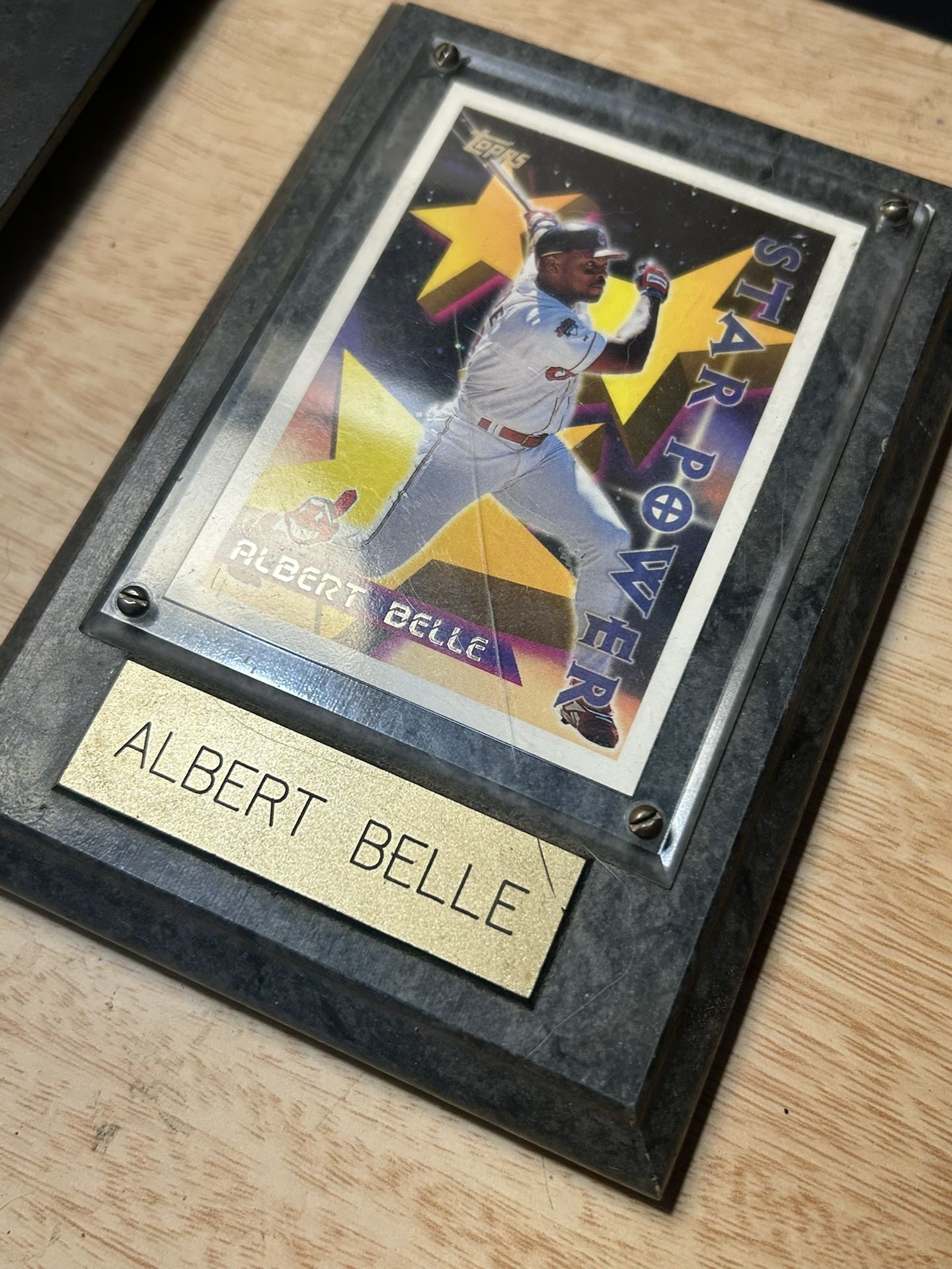 Albert Belle Baseball Card Plaque, Mint Condition