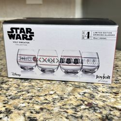 New Star Wars Stemless Wine Glasses - Ugly Christmas Sweater