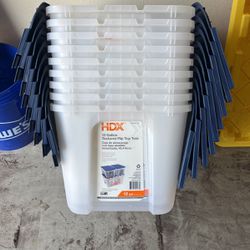 HDX Home Depot 12 Gallon Flip Top Tote