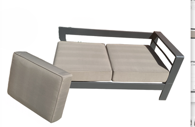 METAL PATIO/POOL/GARDEN/LAWN LOUNGE SEATING WITH CUSHIONS