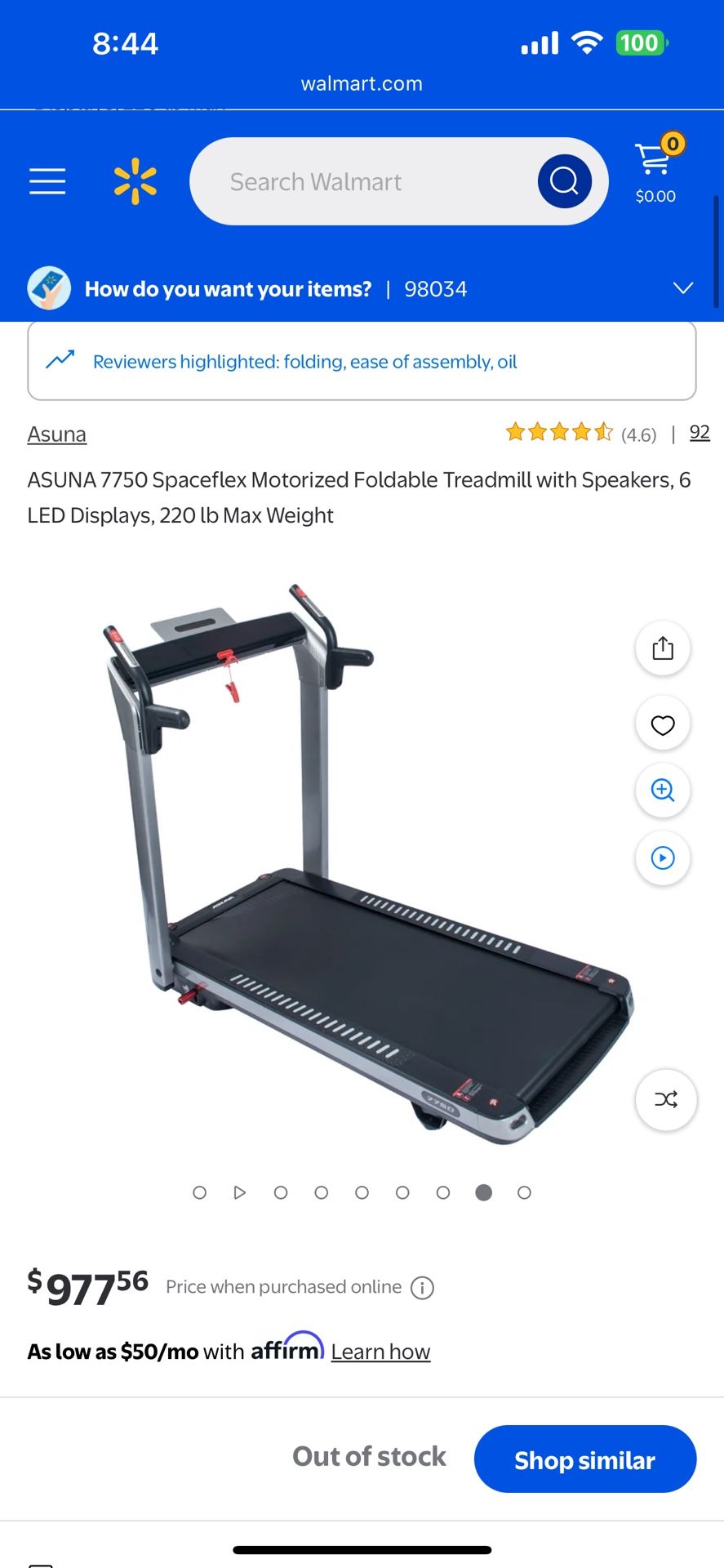 Asuma Space Max Treadmill