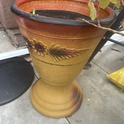 2 Masetas Medianas De Barro Muy Buenas Condiciones &60 Por Las Dpo