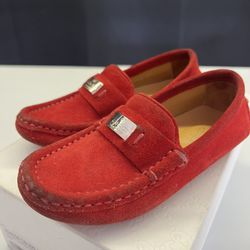 Gucci Kids Leather Loafers – Size 27 – Navy