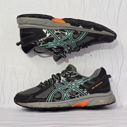 Asics GEL-Venture 6 Trail Mujer Talla 8.5 US Negro Verde T7G6Q