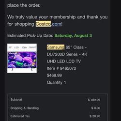 Samsung 65” TV