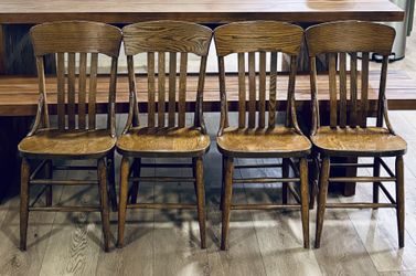 Children's Oak Chairs.