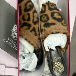 Vince Camuto Women's Leopard Print Slippers