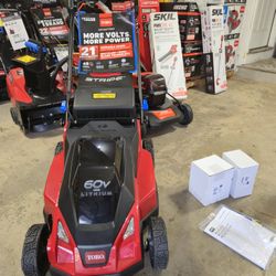 Brand New Toro 21 in. 60 V Battery Self-Propelled Lawn Mower 
Battery & Charger included 
Model # 21623 
$449