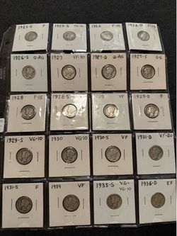 20 mixed date mercury dimes