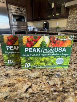 Brand New - Peak Fresh USA reusable produce bags