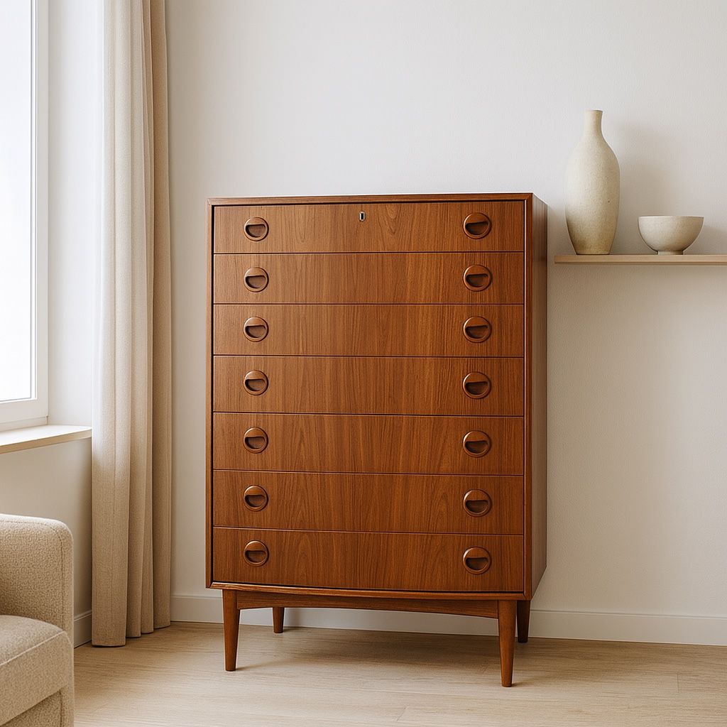 Vintage Danish teak chest of drawers 
