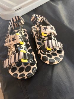 Mini Melissa Girls Ping Pong Fabula Fashion Sandals, Beige