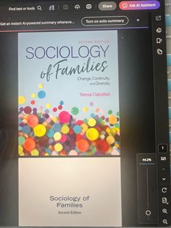 Sociology of families change continuity and diversity