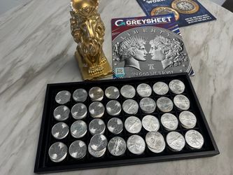 1 oz Silver eagles and 1 oz silver maples