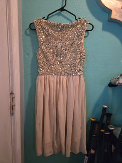 girls gold sequence dress  xs