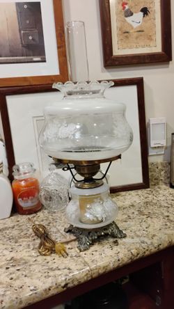 Vintage Hurricane/Parlor Lamp