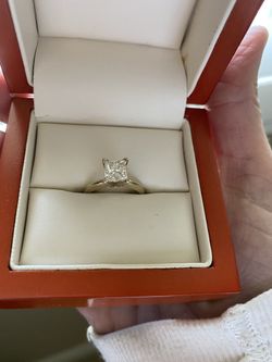 GIA Certified Diamond With Inscription And Gold Setting