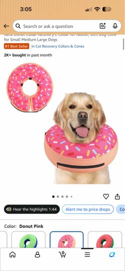 Cone/donut for medium/large dogs