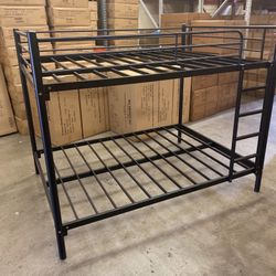 Full Bed, Full Bunkbed, Full Bunk Bed, Black, Sturdy