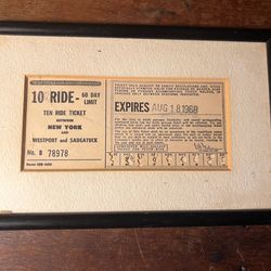 Train Tickets, New York Railroads, 1960s, New York Westport and Saugatuck Conn.