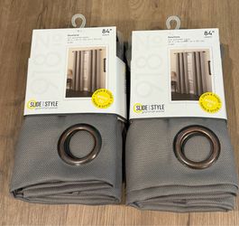 Slide & Style Grommet Ni. 917 Newfane 84” Curtain Panels (set of 2) New/Sealed