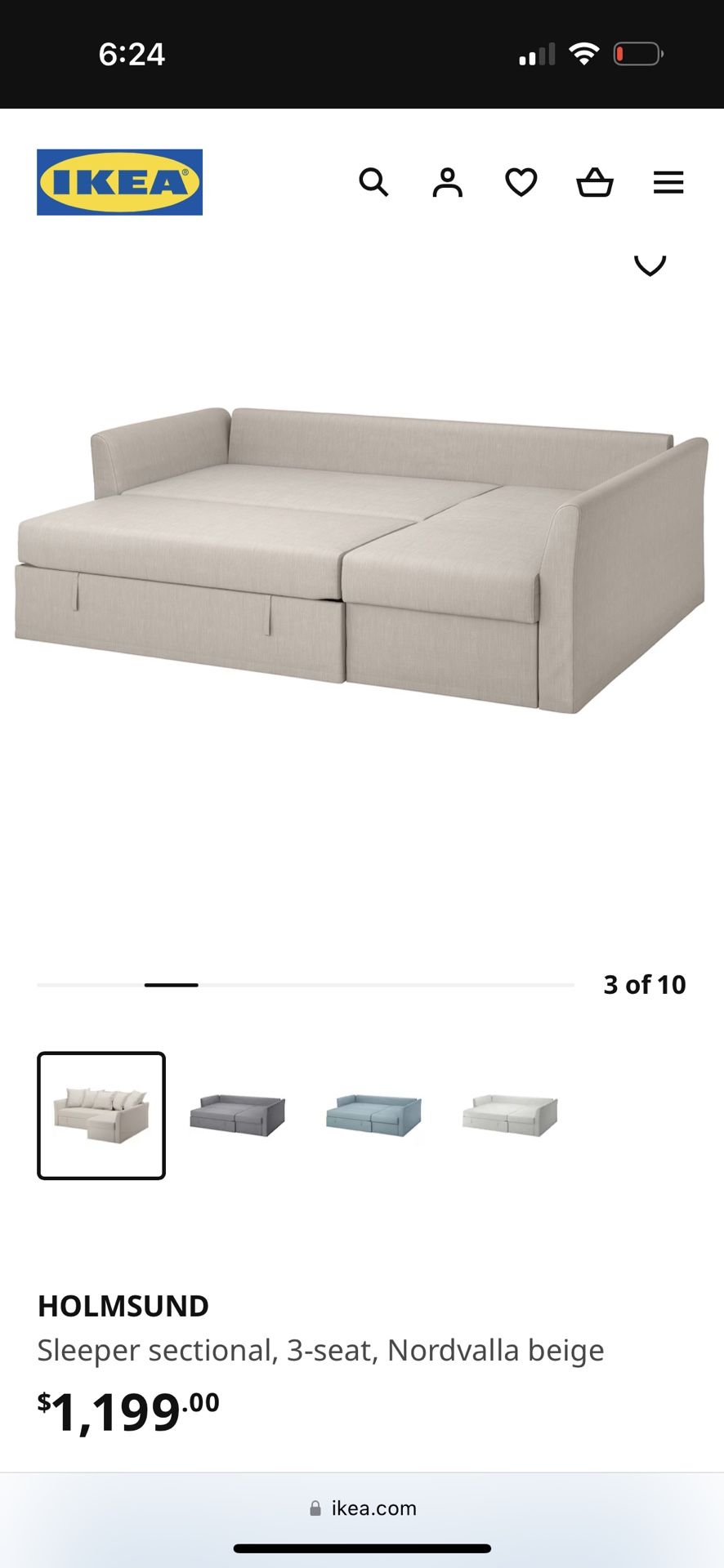 Holmsund Sleeper Sofa Assembly Baci Living Room