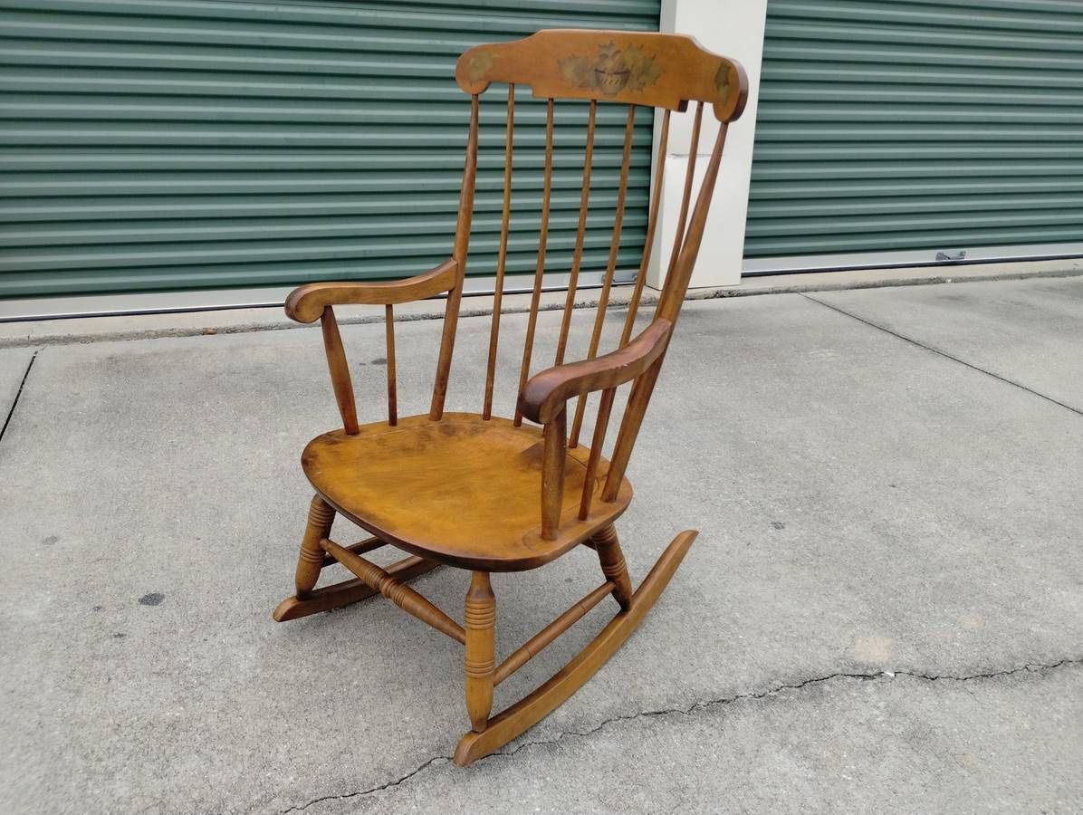 Vintage 1970's Nichols & Stone Windsor Back Rocking Chair
