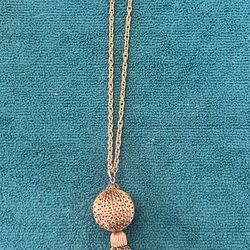 Gold Tassel Necklace