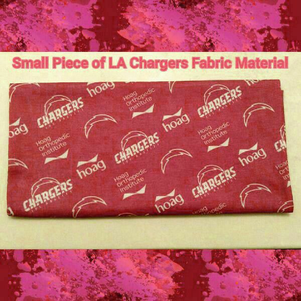 SMALL PIECE OF LA CHARGERS FABRIC MATERIAL 
