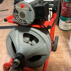 Ridgid K-400 Machine. Equipment Two-Wheel Cart Autofeed C-32 Iw 3-8 Inch X 75' Solid Core Integral Wound Cable