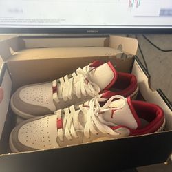 Jordan 1 Low Light Smoke Grey Gym Red  Nike shoes 9