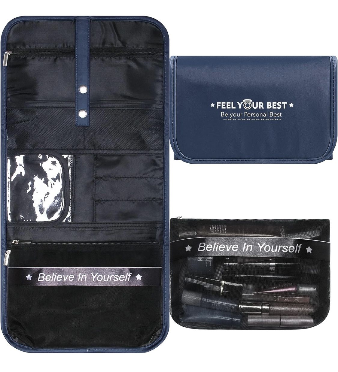 Brand new navy toiletry travel bag
