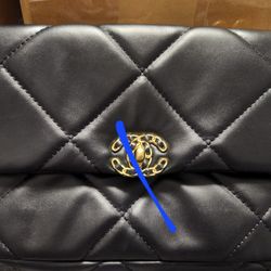 Black Purse  With Gold Chain